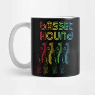 Cool Retro Groovy Basset Hound Dog Mug